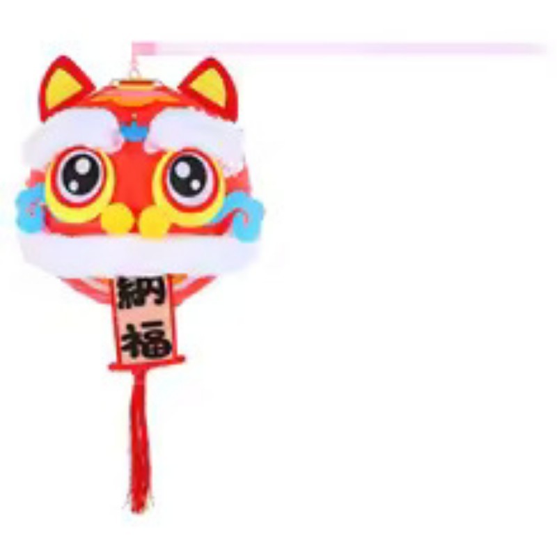 Diy Lampion Barongsai Lampion Imlek Anak-Anak Mainan Edukatif Diy Lentera Lampion Barongsai Tiga