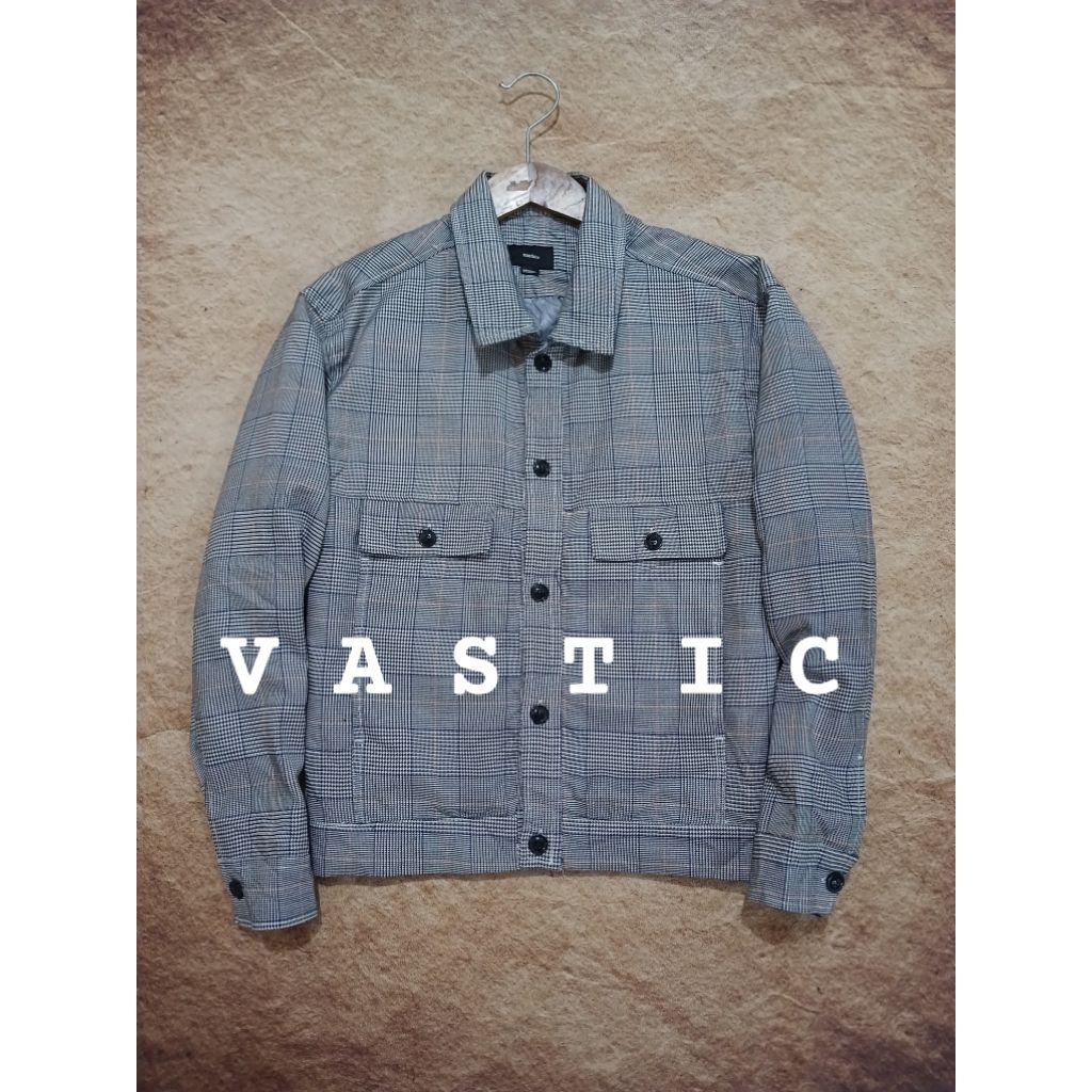 jaket work VASTIC bahan katun tartan like new recomend