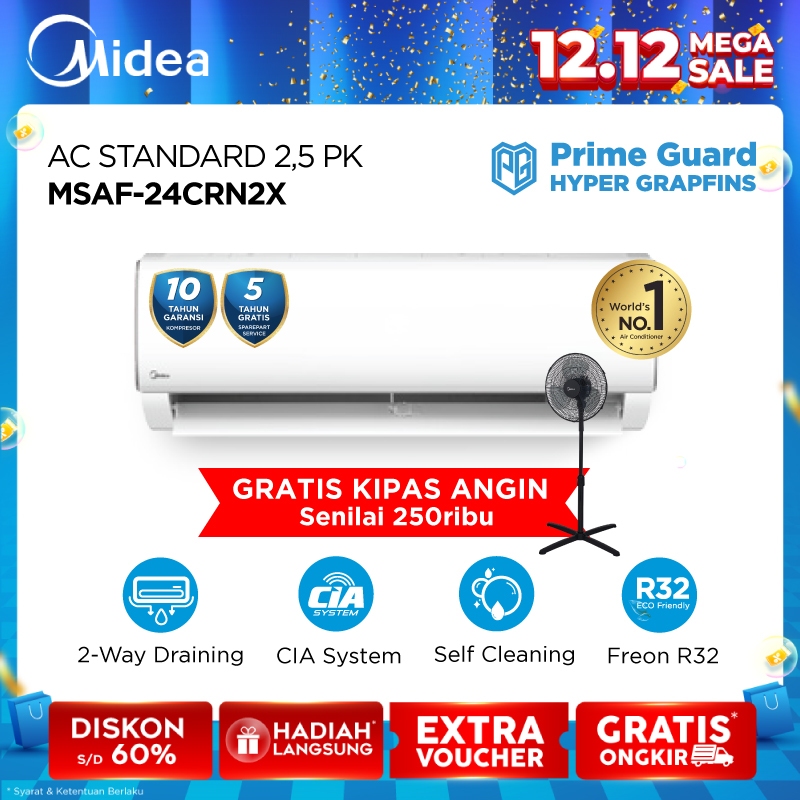 Midea AC Split MSAF-24CRN2 - Standard 2.5 PK R32 Series