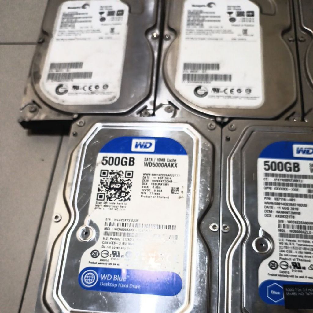 hardisk pc 500gb kondisi rusak