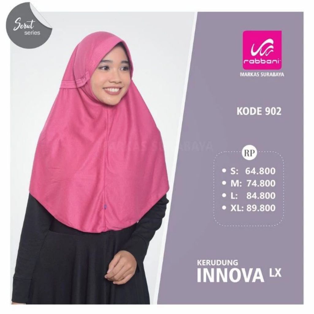KERUDUNG RABBANI 100% ORI_KRD INNOVA LX PINK MAGENTA/PINK FANTA_DISKON SPESIAL 30%