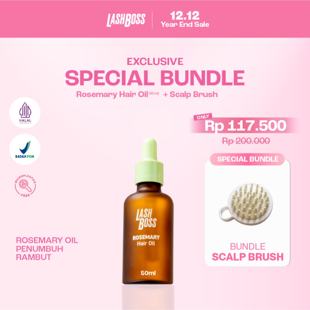 [Special] Rosemary Hair Growth Oil + Free Scalp Brush