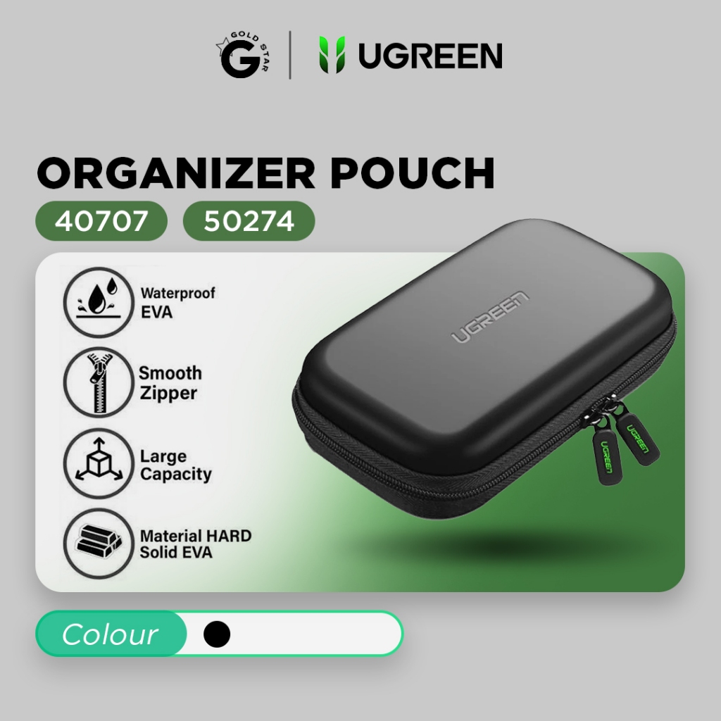 UGREEN Tas Hardisk HDD Eksternal Pouch Storage Bag Hardcase Waterproof