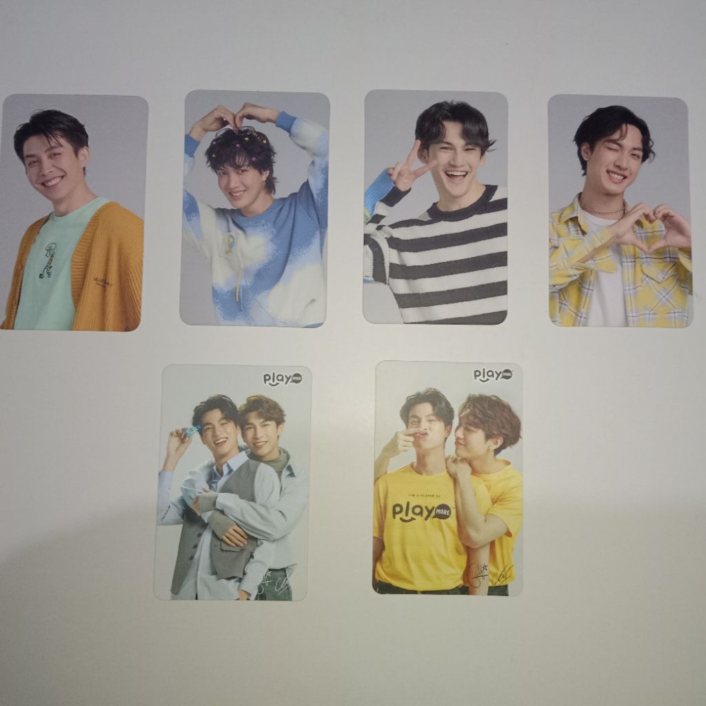 MERCH OFFICIAL GMMTV, KIN PORSCHE PHOTOCARD & COLLECTION CARD (MEWGULF, NAMTANFILM, GAWIN, FORCEBOOK