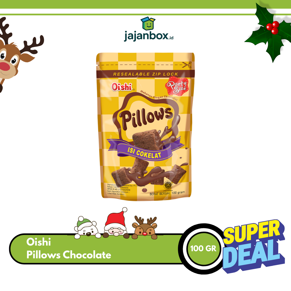 Oishi Pillow Snack Chocolate 100gr