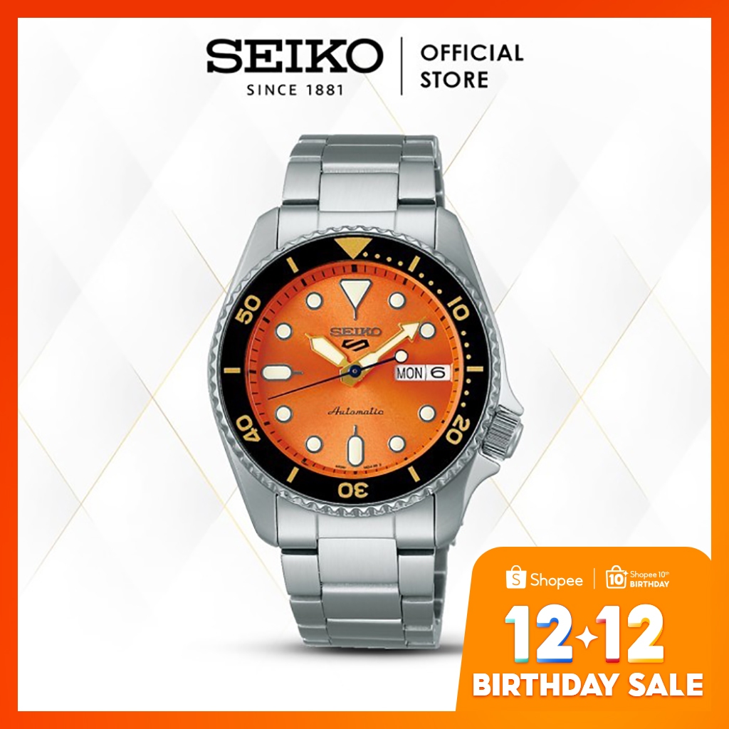 Seiko 5 Sports SKX Midi SRPK35K1 SRPK35 Automatic Orange Original