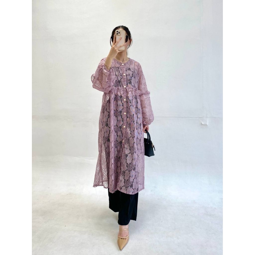 KODE B Viola Outer Brukat Cantik