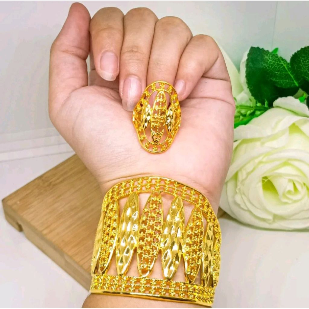 GELANG BANGKOK PERHIASAN DUBAI LAPIS EMAS 24K