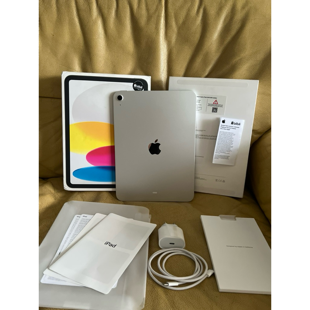 Fullset Apple iPad Gen 11 128GB Wifi Silver Garansi iBox On Okt 2026 Mulus like new No Minus A16 Tab