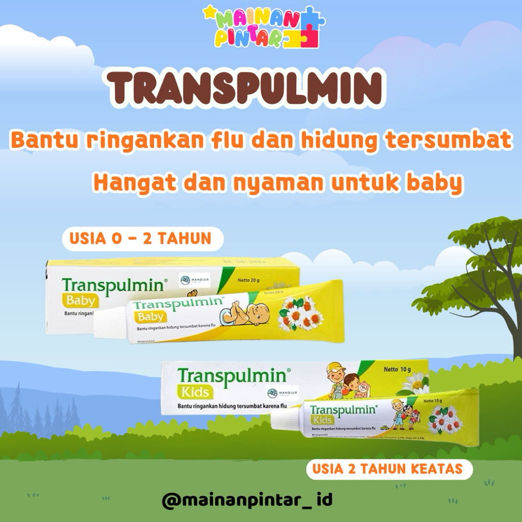 Transpulmin Baby 10gr 20gr | Transpulmin Anak 10gr 20gr| Balsem Balsam Batuk Pilek Flu | Obat Pilek 