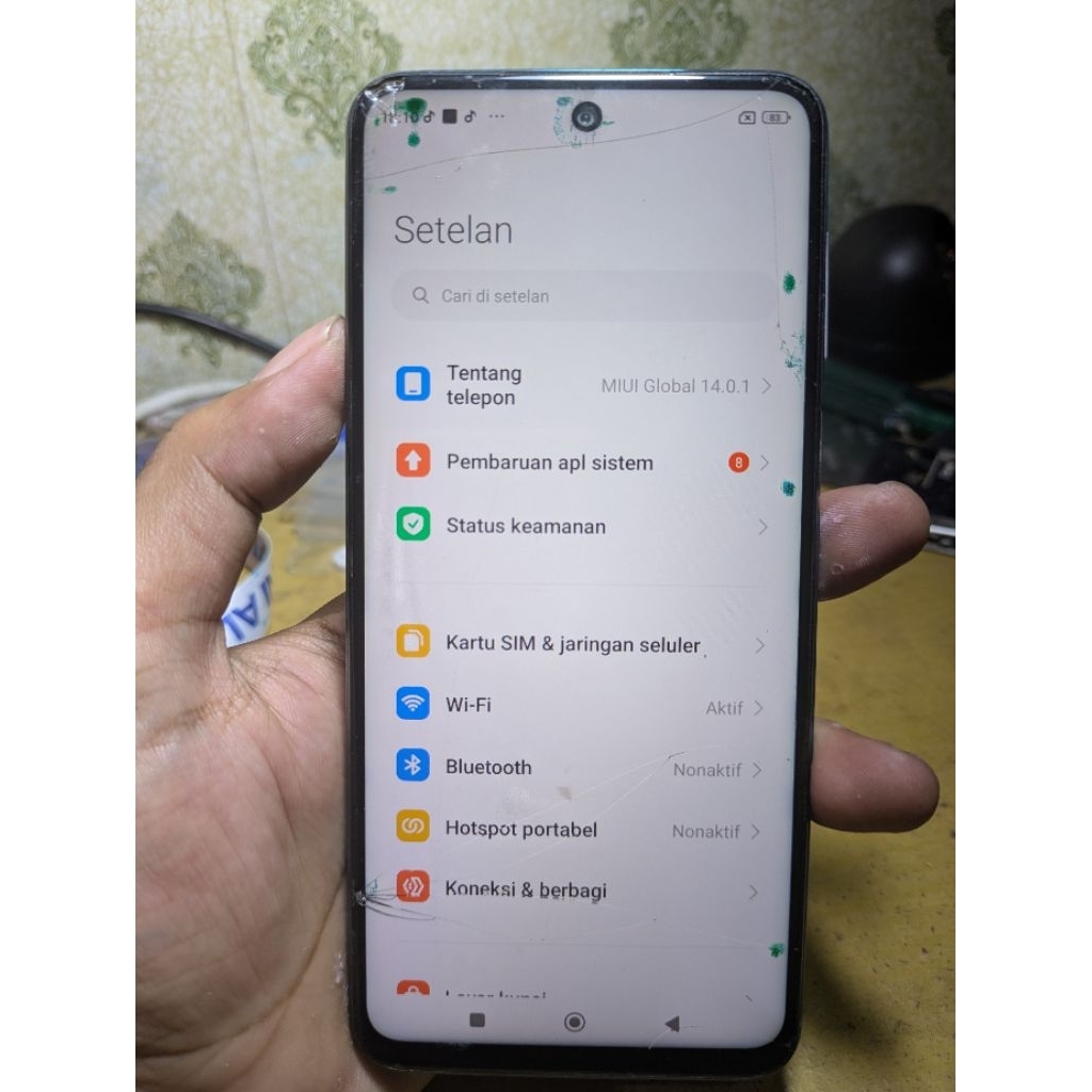 LCD Frame Redmi Note 9 Pro Original Minus
