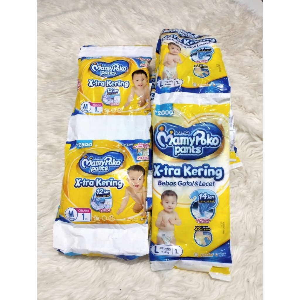 Pampers Mamypoko Renceng isi 10 sachet S M L XL