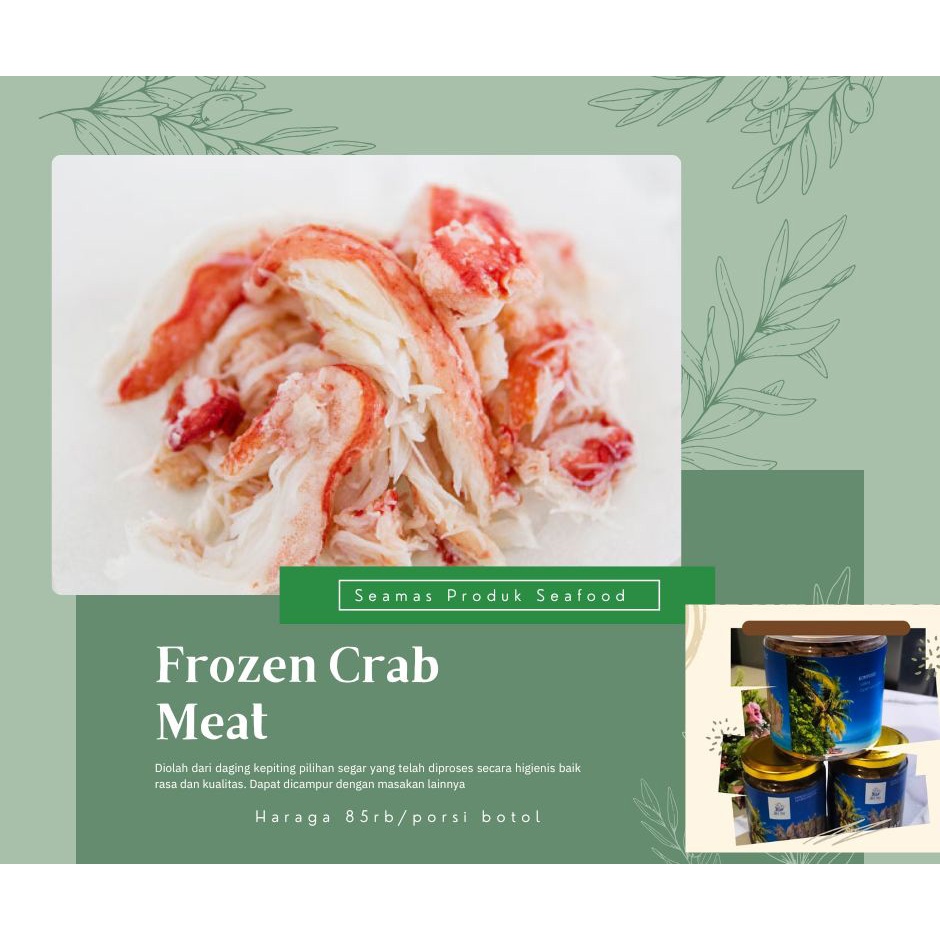 Seamas Frozen Crab Meat, segar daging kepiting pilihan dan higienis