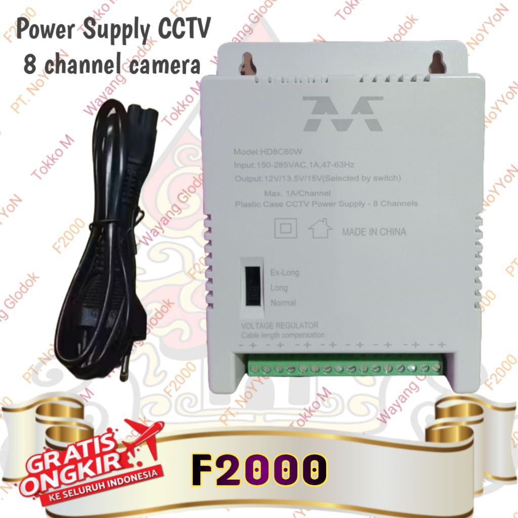 Power Supply CCTV 8 Channel camera