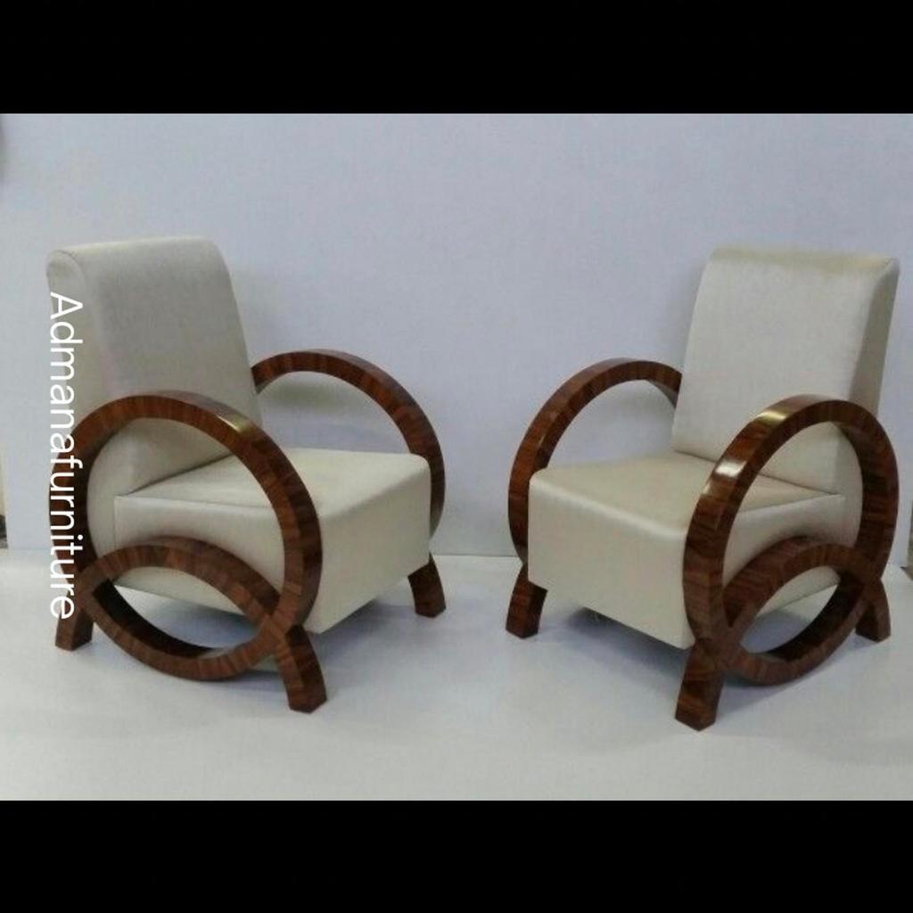 Sofa santai model bulat kayu jati