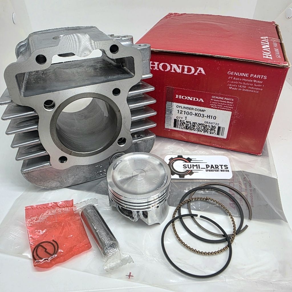 Block Seher Motor Honda Revo FI / Blok Seher Revo FI Injeksi - Cylinder Comp Blok Seher + Piston K03