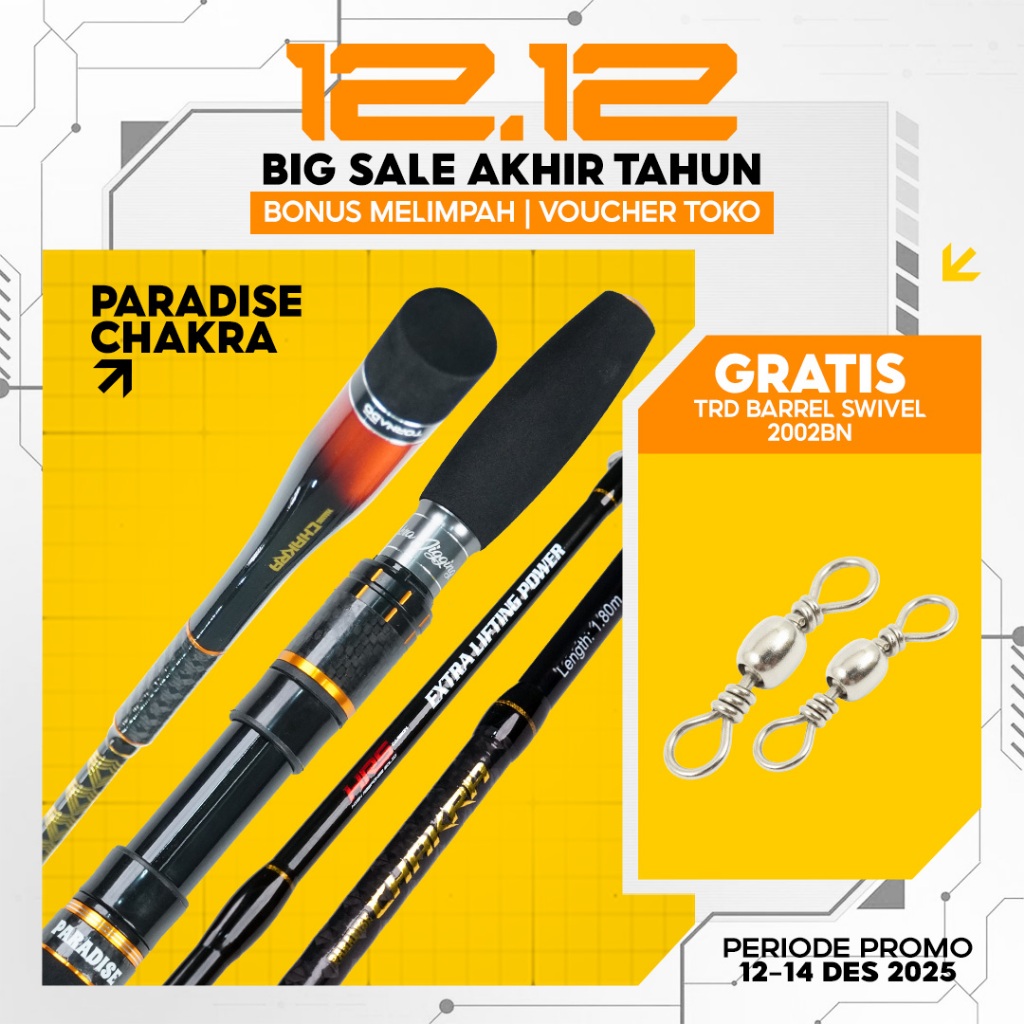 Joran Paradise Chakra Jigging Untuk Dasaran Laut Panjang 180 CM Carbon HRS