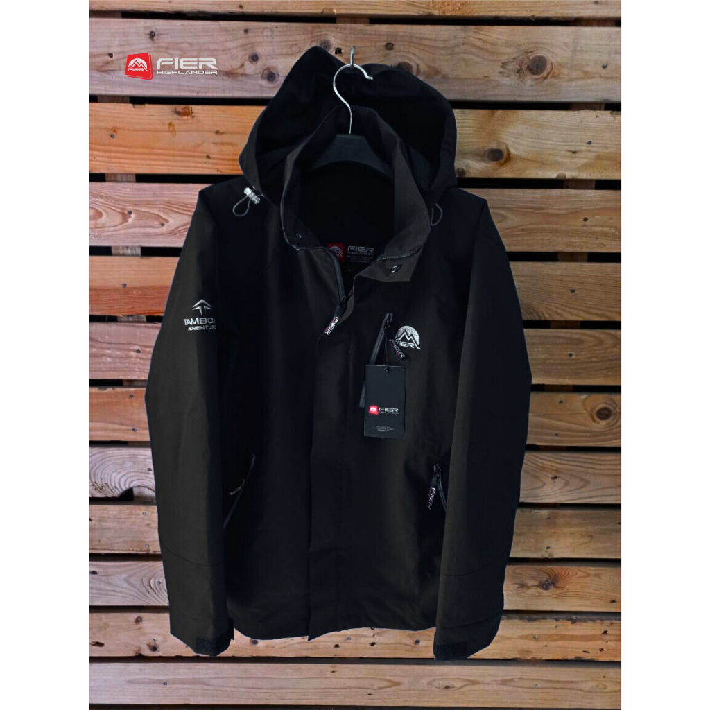 Fier Jacket black tambora inner POLAR jaket pria