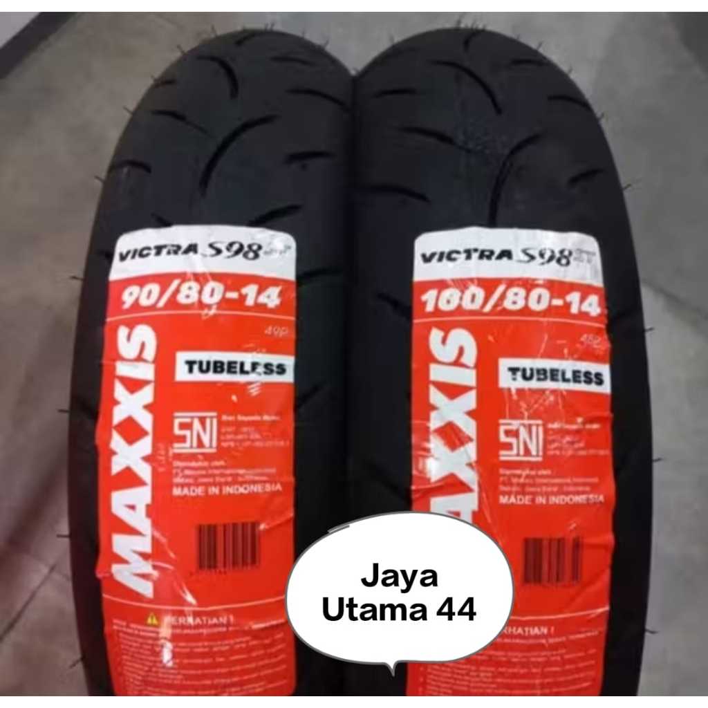 Sepasang Ban Maxxis 90/80-14 & 100/80-14 Victra Ring 14 Sepasang Ban Maxxis 90/80-14 & 100/80-14 Vic