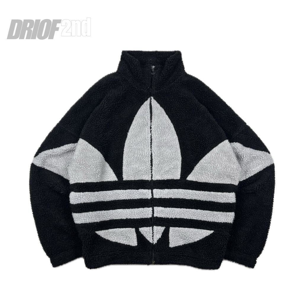 Jacket Adidas Big Logo | Sherpa Fleece Jaket