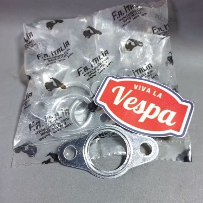 Paking Gasket Knalpot Almunium FA Italia Original Vespa PTS Special Darling SS90 Primavera ET3 Small
