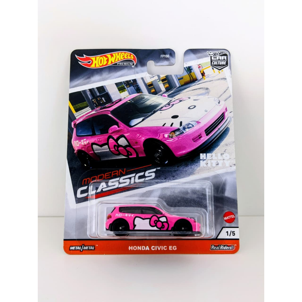 Hot Wheels Honda Civic EG Hello Kitty Modern Classics (Free Protector)