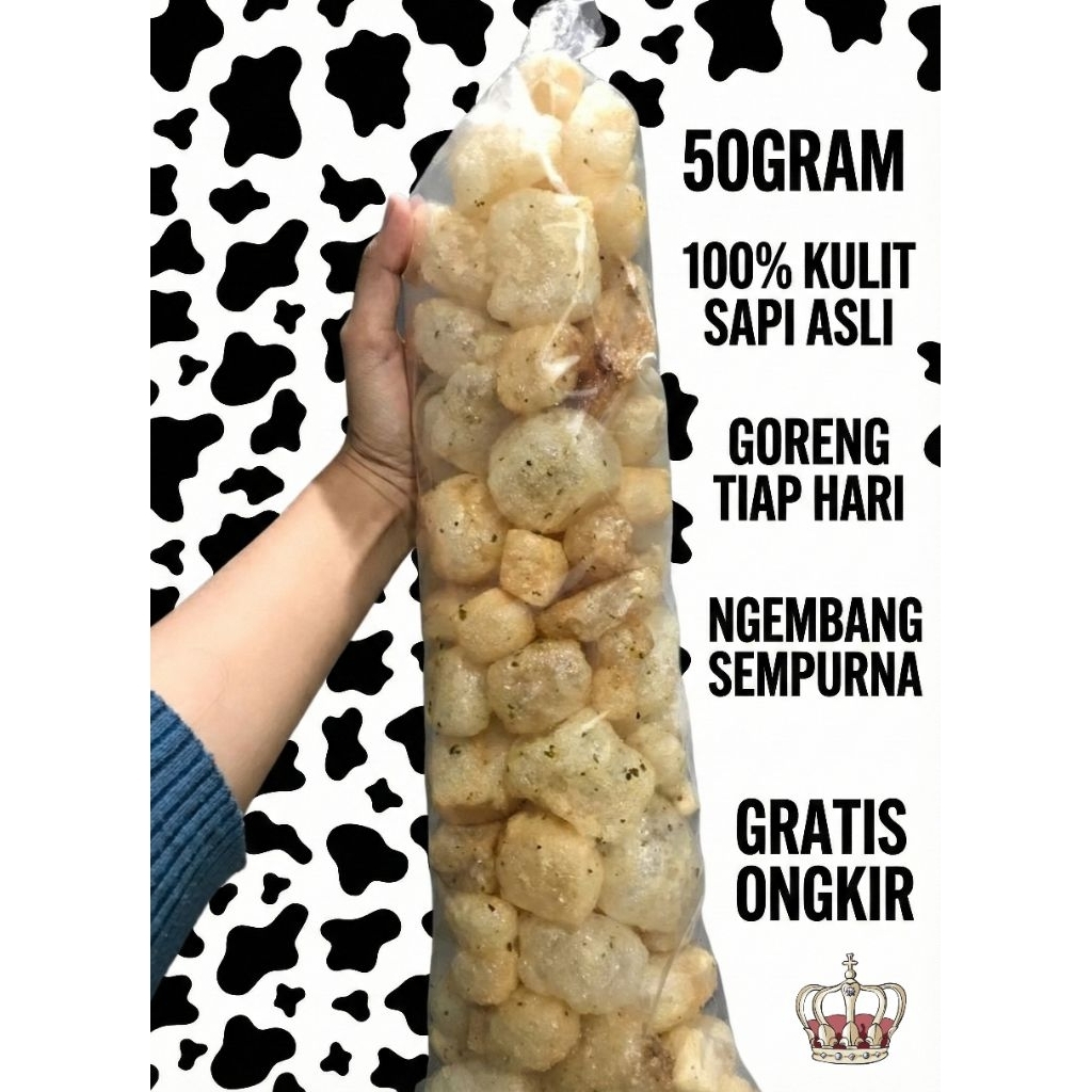 DOROKDOK KERUPUK KULIT ASLI BANDUNG 50gram
