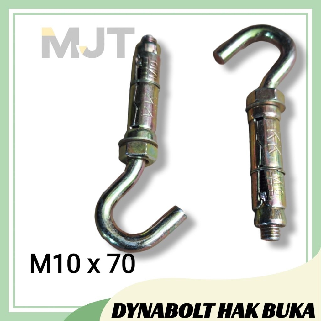 dynabolt Hak buka M10x70 / Hook dynabolt M10x70 /baut gantung dinding