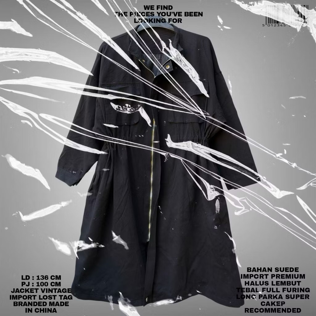 KOREAN JACKET ORIGINAL LONG PARKA BAHAN SUEDE PREMIUM TEBAL HALUS FULL FURING KOREAN LOOK/JACKET PAR