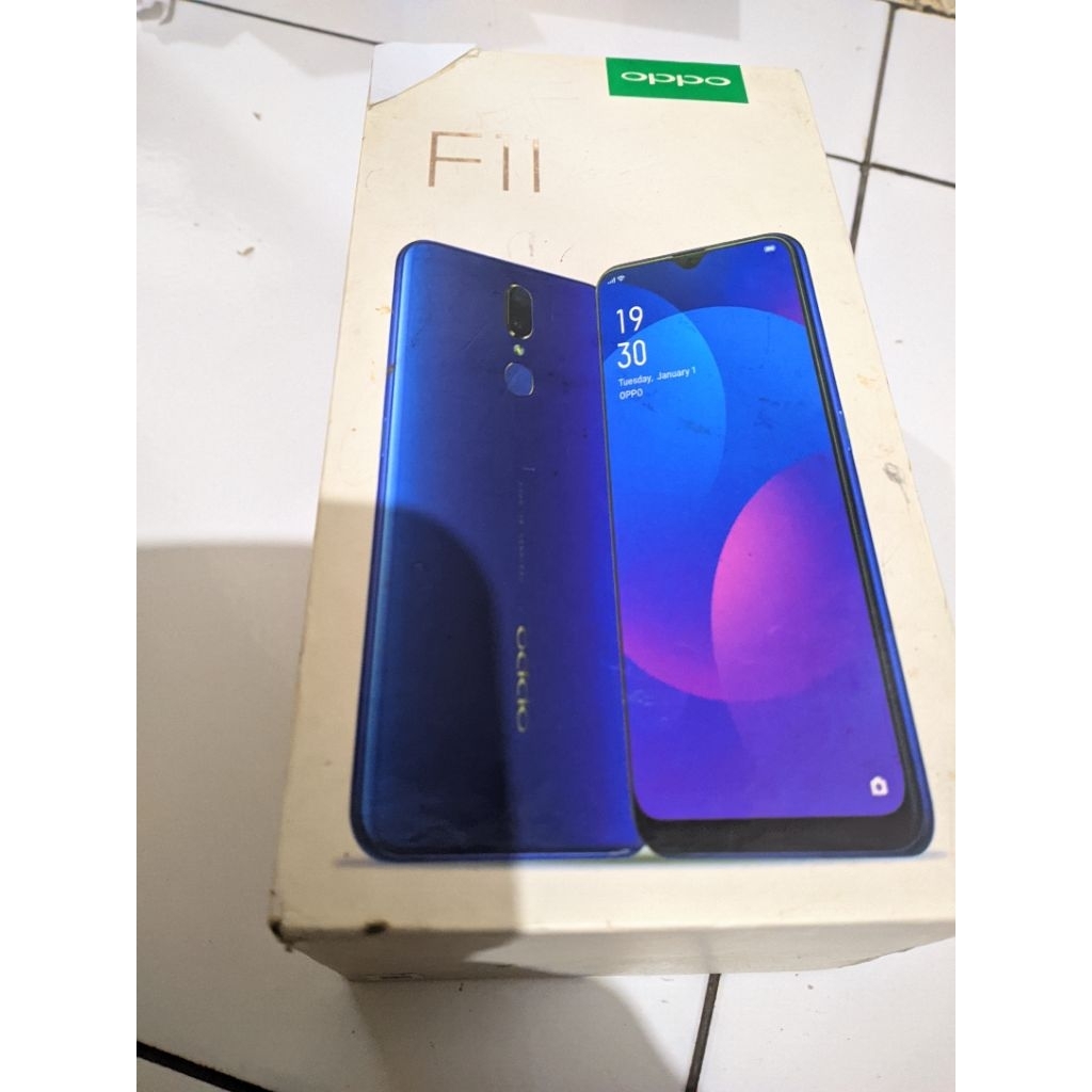 Dus Box Dusbuk Kotak Hp Oppo F11 Bekas Ori