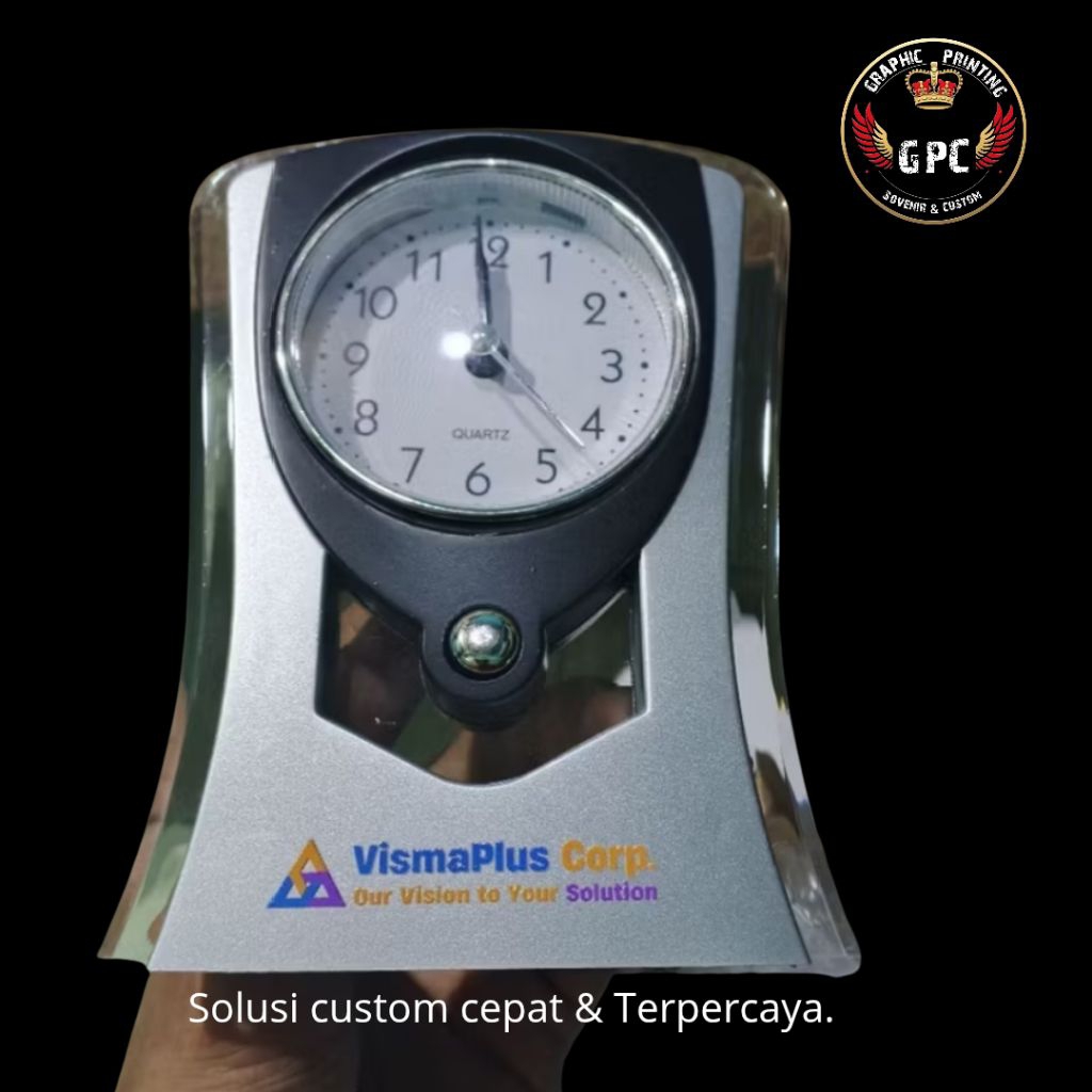 Jam Meja Custom / Jam Meja Cetak