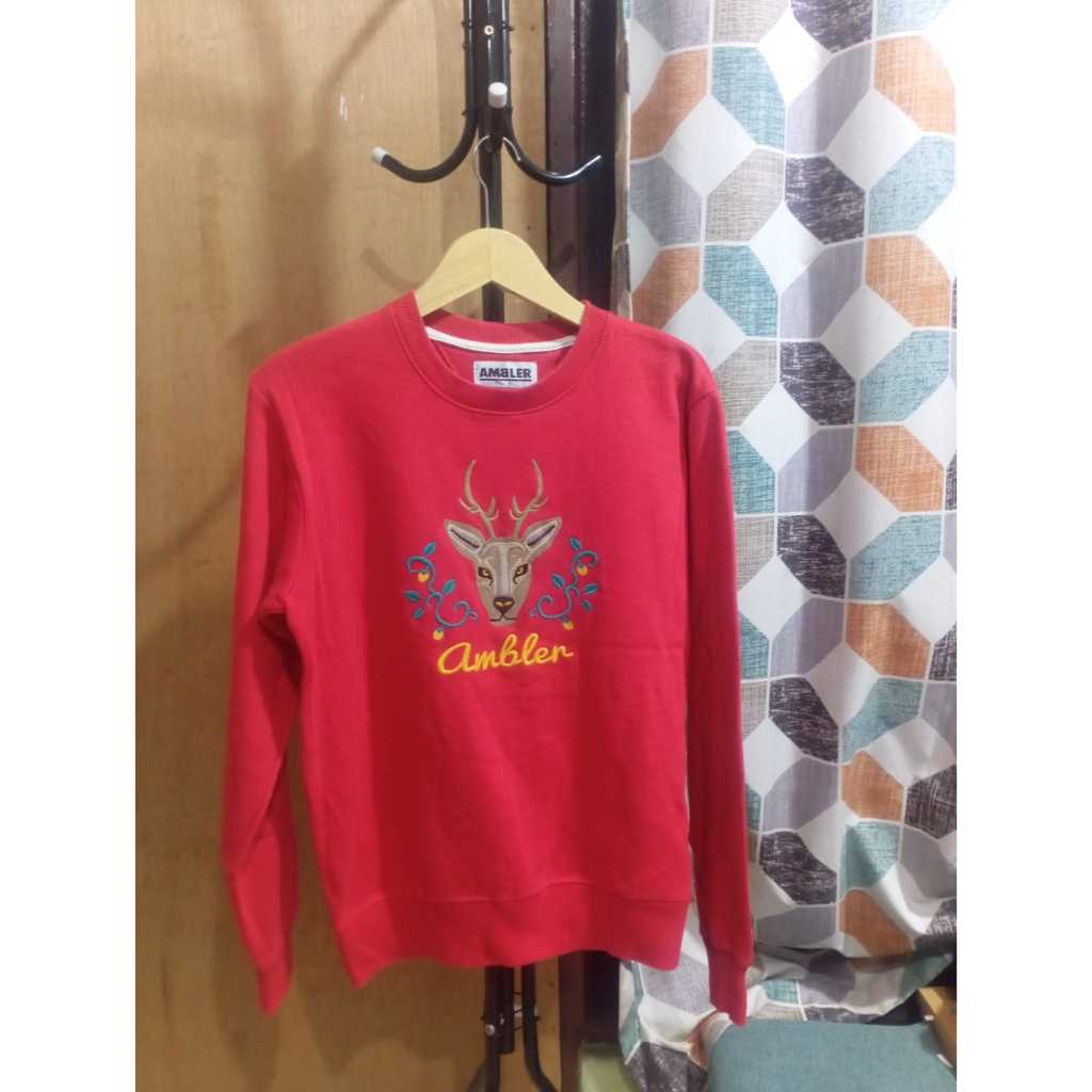 Ambler CN-CrewNeck Brand Ambler Unisex Warna Merah