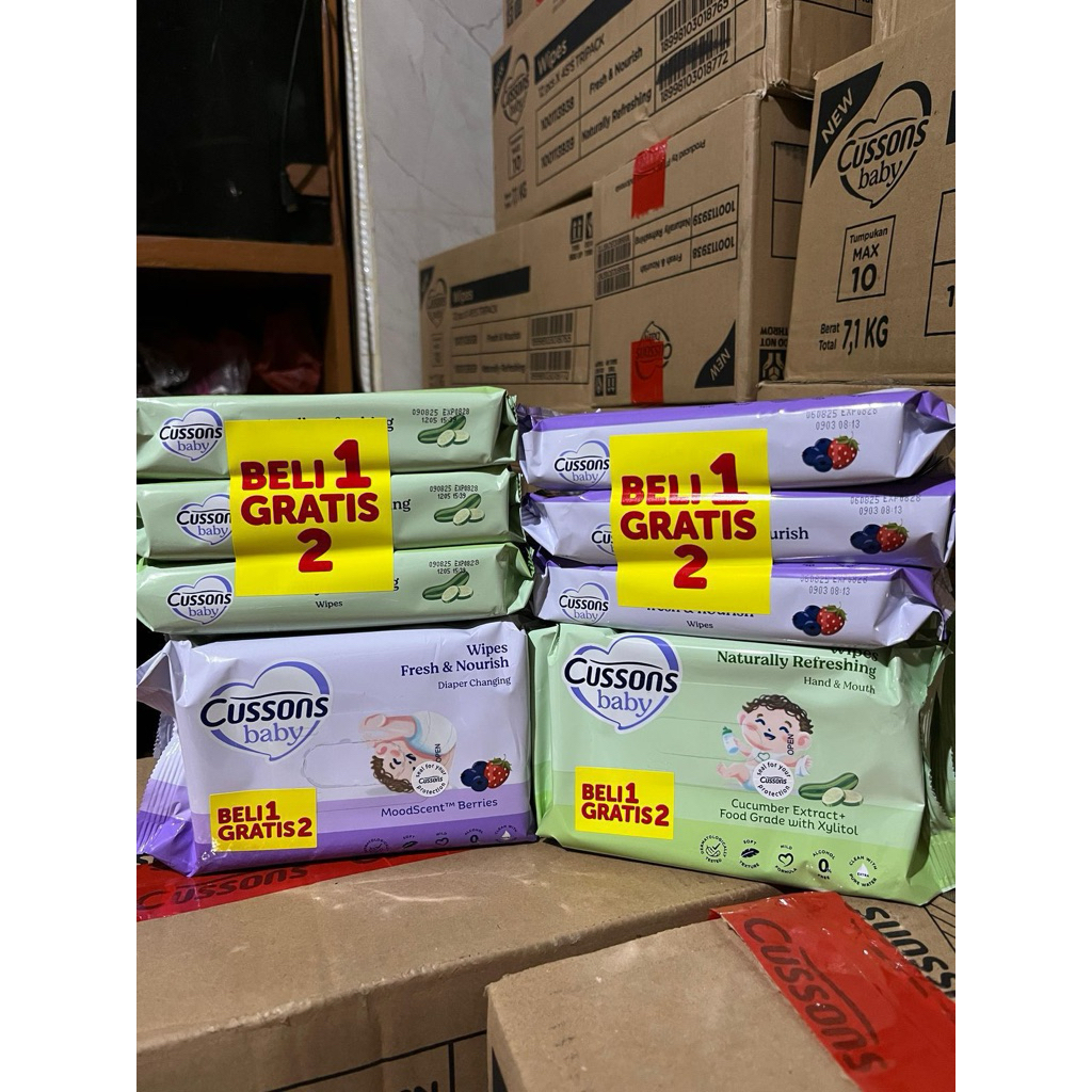 TISU BASAH CUSSONS ISI 3 CUSSONS WIPES BUY 2 GET 3 CUSSONS TISU BASAH UNGU CUSSONS WIPES CUSSON TISU