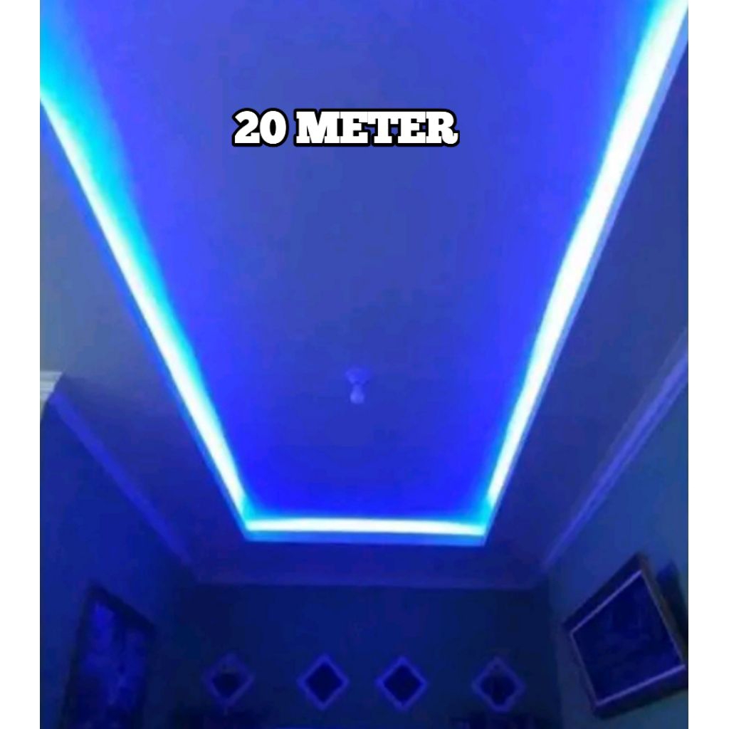 Viral Lampu Plafon LED Selang Panjang 20 Meter 220V Sudah Termasuk Soket Siap Pakai Dekorasi Plafon 