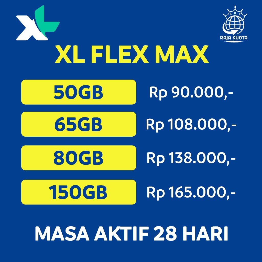 Isi Ulang Paket Kuota XL Bebas Puas Triple Kuota hingga 90gb dan 270gb