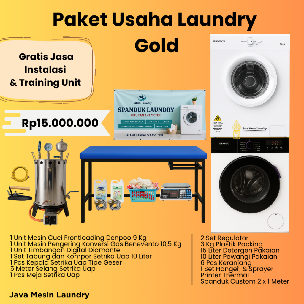 Paket Usaha Laundry Murah Siap Mulai Usaha Laundry dengan Modal Terbatas Mesin Pengering Dryer Benev