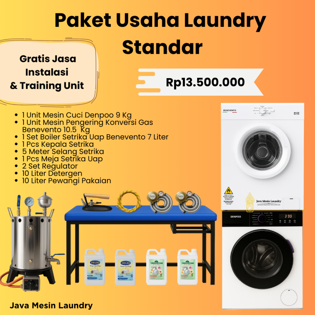 PAKET USAHA LAUNDRY STANDAR COCOK UNTUK PEMULA Siap Mulai Usaha Laundry dengan Modal Terbatas Mesin 