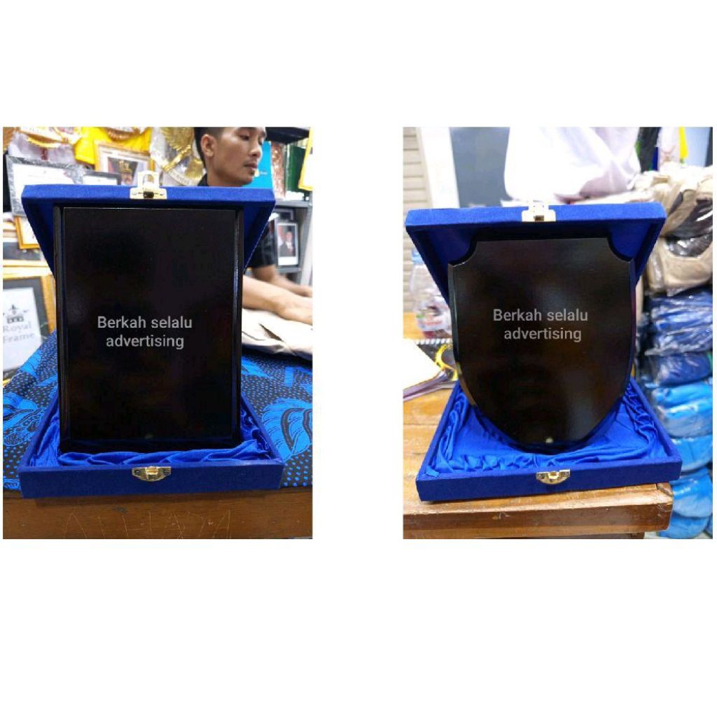 PLAKAT KAYU PETAK & PERISAI POLOS PREMIUM (Set Kayu + Box) / (Box Saja)