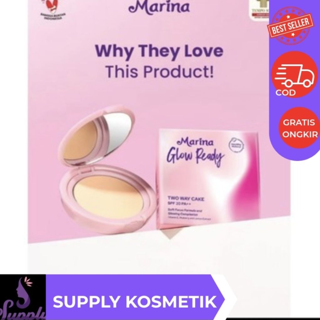 Marina glow ready two way cake spf20Pa+++