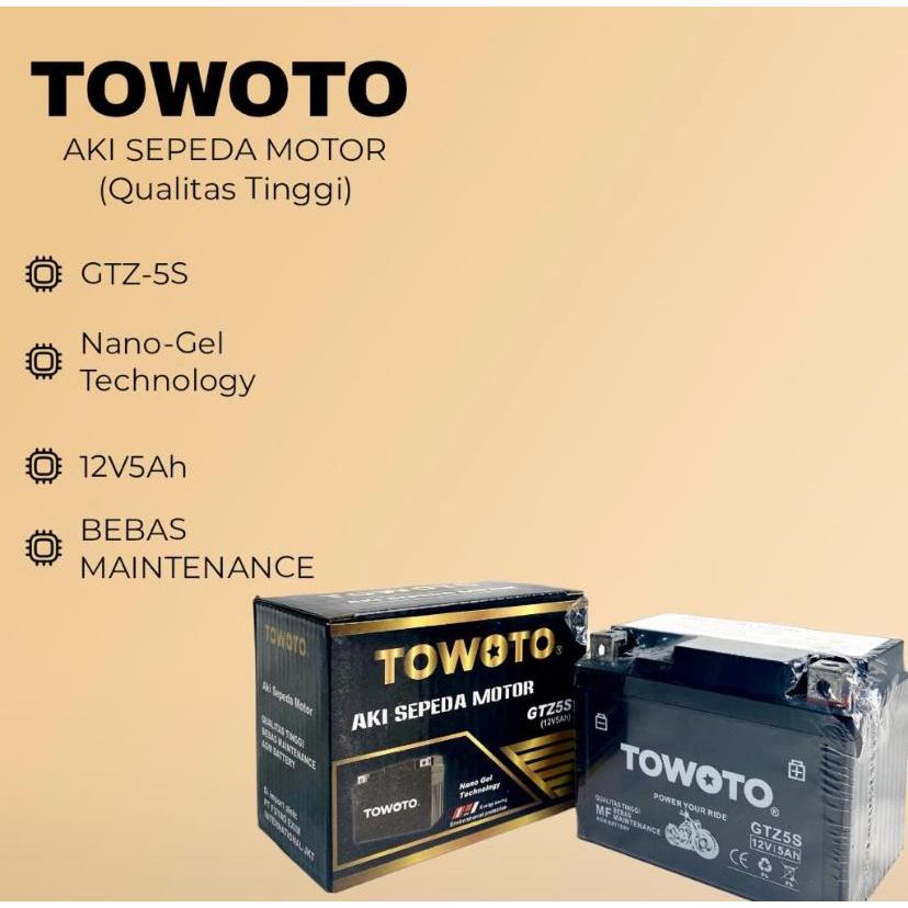 AKI ACCU KERING GTZ5S TOWOTO MOTOR BEAT SCOOPY KARISMA