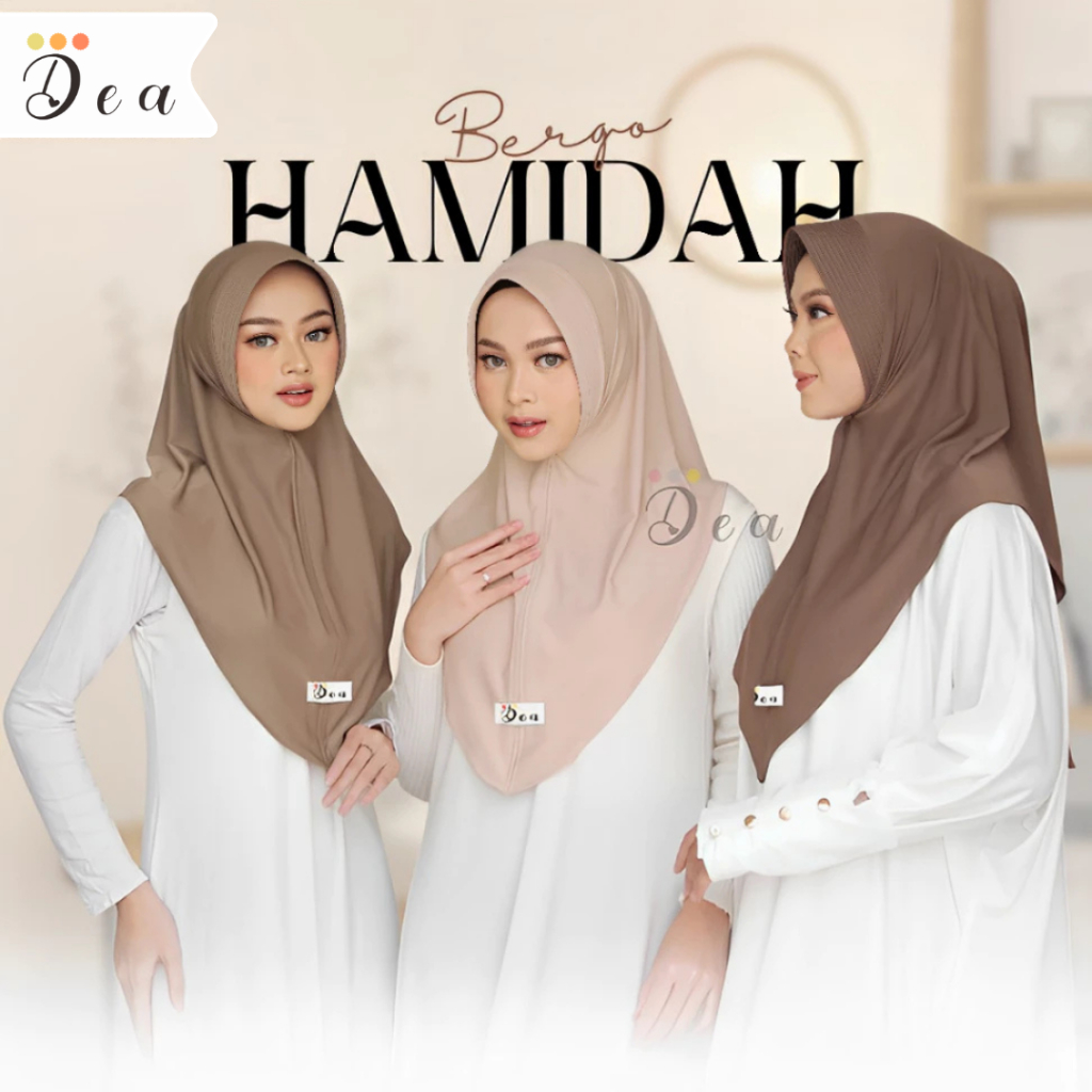 SAKINAH - Jilbab Instan Kerudung Bergo Hamidah Hijab Sport Instan Jersy Korea Size M Harga Murah