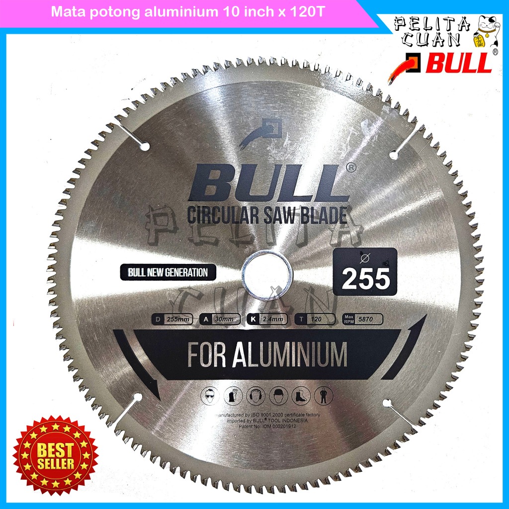 Mata Potong Aluminium 10 inch x 120T Circular saw blade