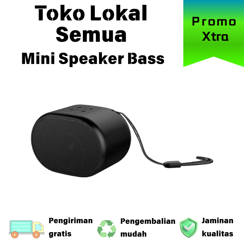 Mini Bluetooth Speaker Tanpa Kabel, Portable TWS Super Bass, Box Musik Robot Stereo Original
