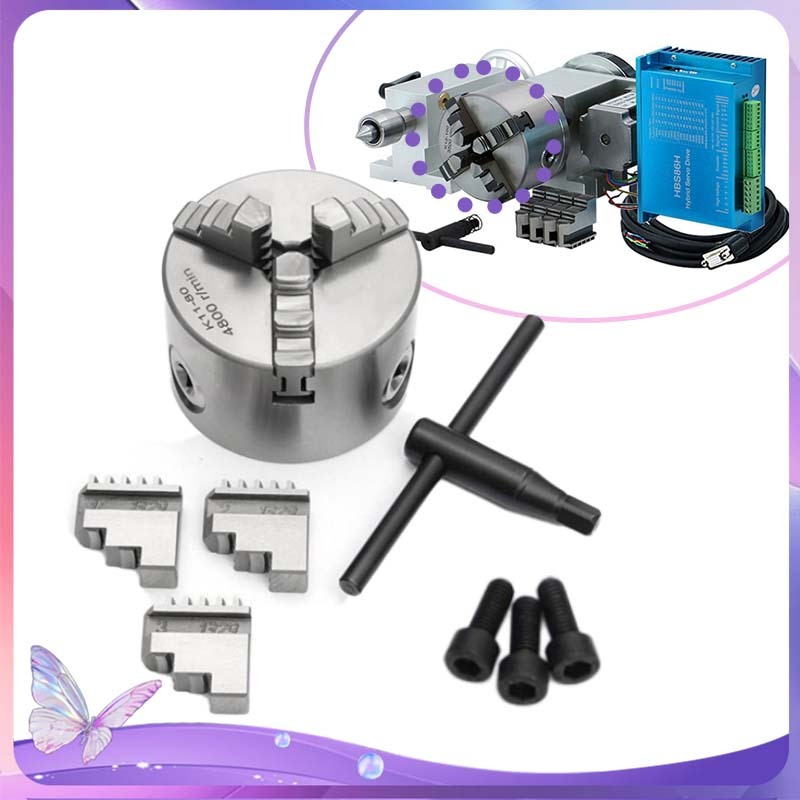 Claw Bubut 3 Inch Cekam Bubut 3 Inch K11-80 Chuck Bubut 3" 3 Jaw