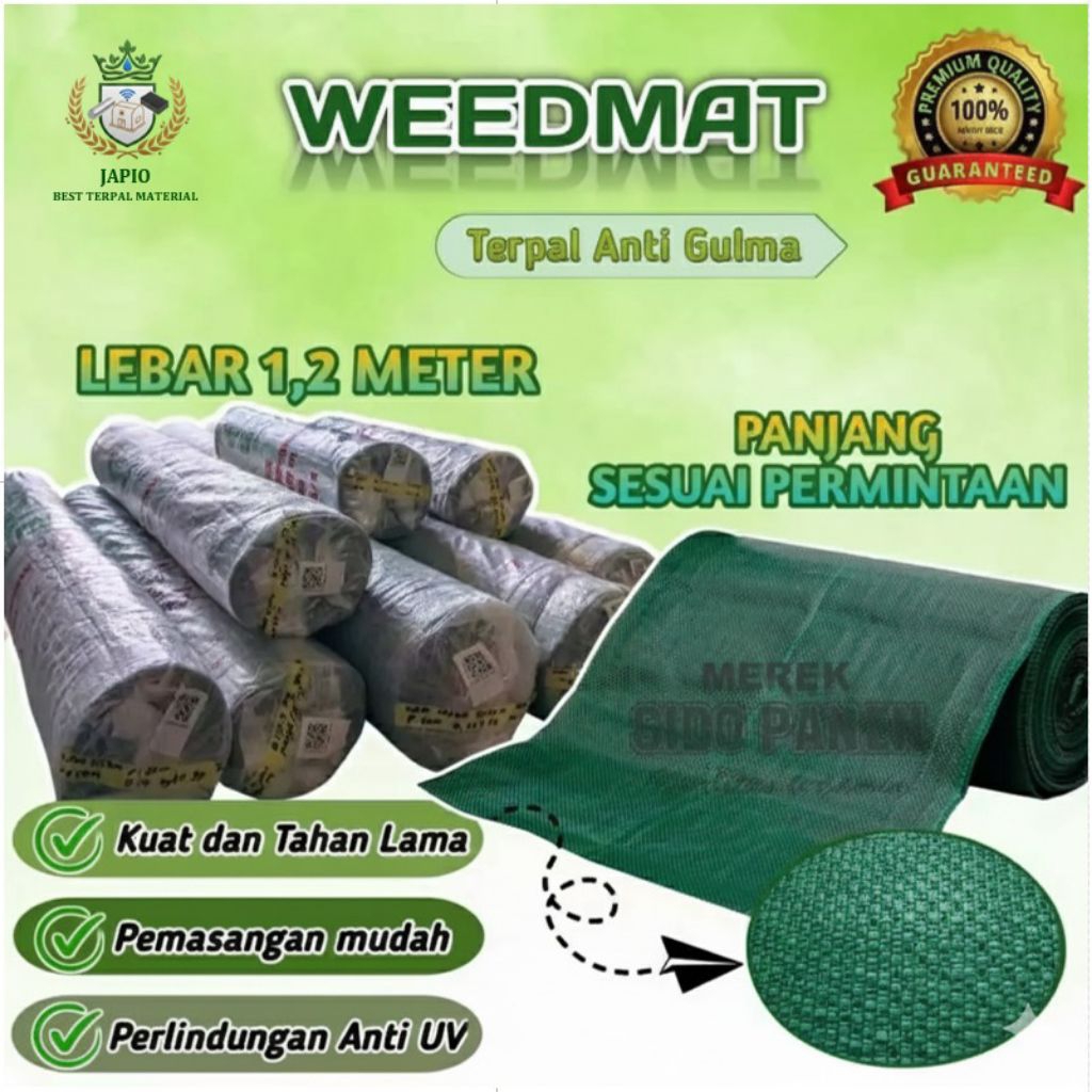 WEEDMAT LEBAR 1,2 METER IMPORT HARGA PERMETER PANJANG | TERPAL GREENHOUSE | WEEDMAT PEMBASMI RUMPUT