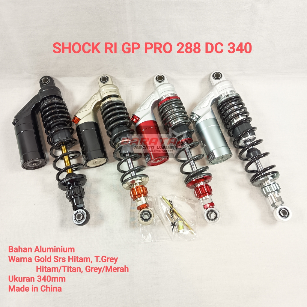 SHOCK RIDE IT GP PRO 288 DC 340 GOLD SERIES HITAM,TITAN GREY,HITAM/TITAN,GREY MERAH