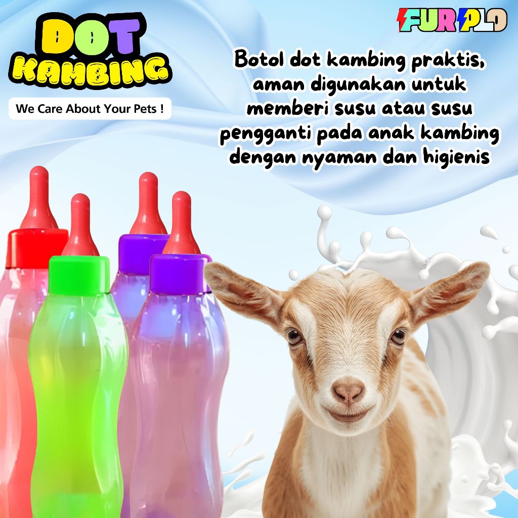 Dot Botol Kambing 1 Liter & 500ml Silikon Premium Tebal Anti Pecah Bisa Untuk Anak Sapi Pedet Awet