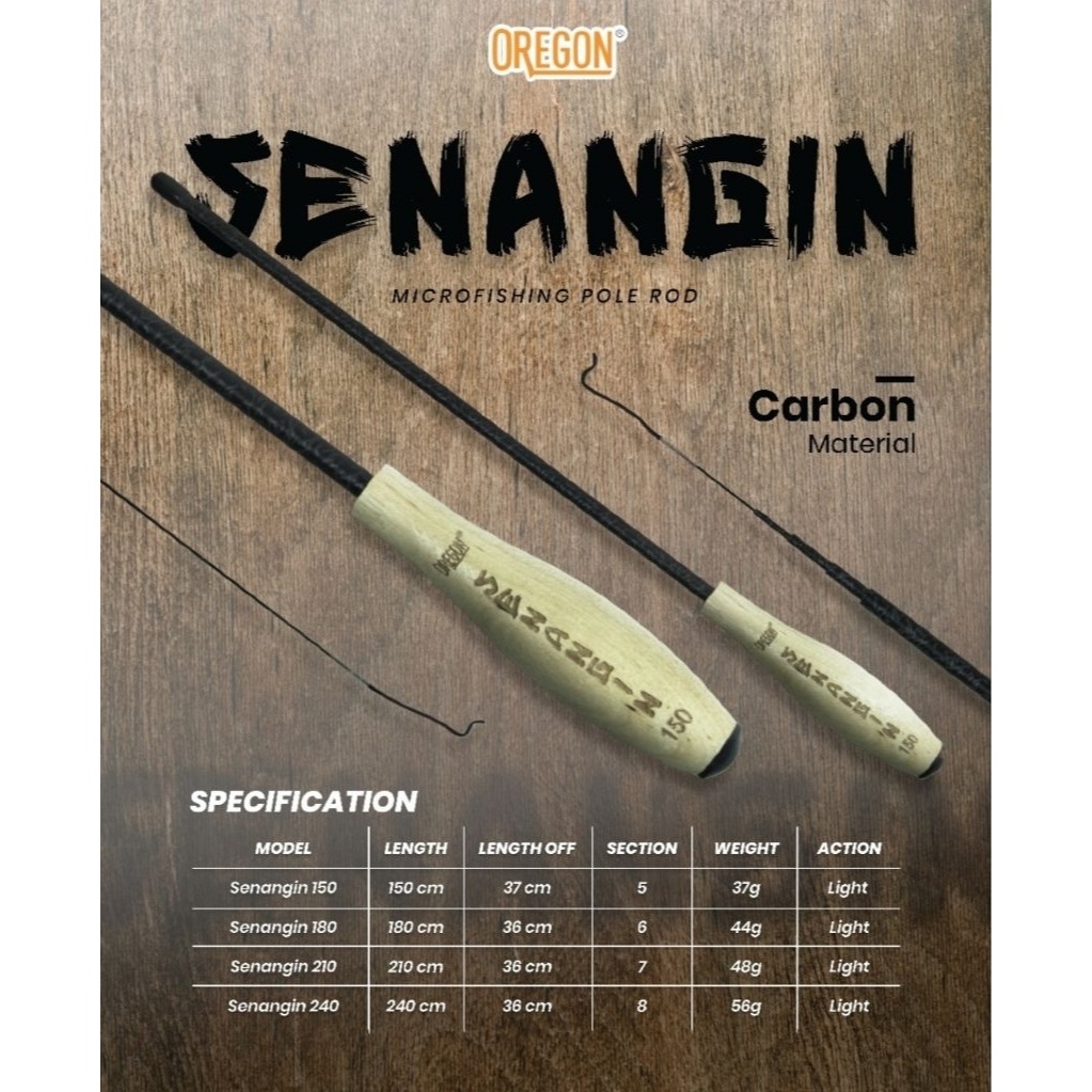 JORAN TEGEK MICROFISHING OREGON SENANGIN RUAS PENDEK CARBON SANGAN LENTUR