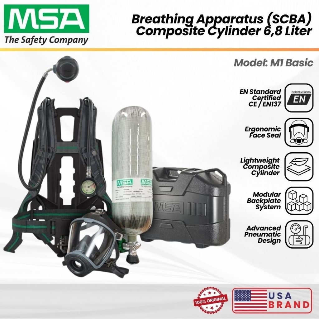 SCBA MSA M1 BASIC - Breathing Apparatus (SCBA) - ﻿Composite Cylinder 6,8 Liter﻿ |  MSA | M1 Basic﻿