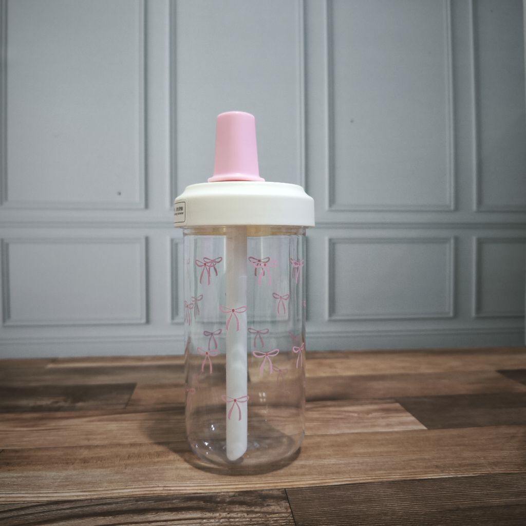 botol minum tumblr coquette pita ribbon pink lucu cute 500ml
